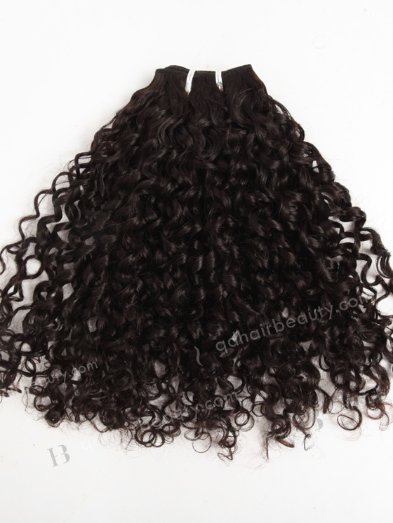 In Stock Brazilian Virgin Hair 16" Coarse Curly Natural Color Machine Weft SM-4135